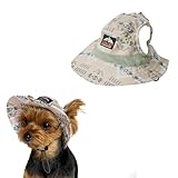 【LIFELIKE公式】オルテガハットS M L 被り物 犬 かぶりもの 帽子 ハット ツバ 大型犬 中型犬 小型犬 春夏 春 夏 アウトドア キャンプ オルテガ柄 日よけ 白内障予防 ペットグッズ ペット グッズ ライフライク (ベージュ, L)