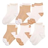 Kiddaroos 3足組通用ベビーソックス Light apricot (3-12 Months)