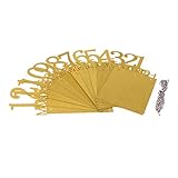 Perfk 1-12ヶ月 赤ちゃん 写真 ホルダー バンギング ベビーシャワー 写真 クリップ 装飾的 多種選べる - ゴールド1