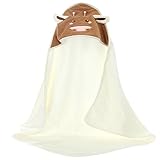 Goshang 子供バスローブ　フード付きバスタオル 子供用 タオル 動物柄 男の子 女の子 出産祝い プレゼント ギフト (ホワイト)