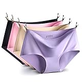 [IFUCLI]ショーツ シームレスショーツ レディース パンツ プレーンショーツ 無地 ストレッチ 4枚セット (Mサイズ)