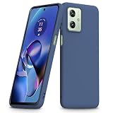 PNEWQNE Motorola MOTO G64 5G 用ケース/G64Y 5G 用ケース シリコン 柔軟TPU 保護ケース 耐衝撃 薄型 すり傷防止 レンズ保護 軽量 脱着簡単 モトローラg64 5g 用ケース 落下防止 スクラッチ防止 滑り防止 ストラップホール付き 一体型 携帯カバー 青 WY94-31