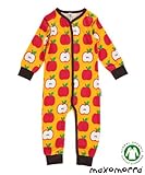 北欧 スウェーデン ベビー服 長袖カバーオール Apple 3-9ヵ月/9-18ヵ月 りんご Maxomorra マクソモーラ (80cm)