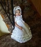 LITO 新生児フローラルリボンチュールドレスClarice(0-3ヶ月、3-6ヶ月) お宮参り、退院着、お披露目に (3-6M)