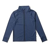 HeleiWaho(ヘレイワホ) ラッシュガード キッズ ジップアップ 長袖 フードなし UPF50+ NV 100cm