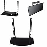 glass shelf tv wall mount bracket component above below under