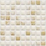 ピコレカラー モザイクタイルシート １５ｍｍ角 （クリームベージュ）　小口出荷【１シート】