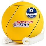 Western Star テザーボールゲームセット - ソフトタッチのテザーボール 丈夫なロープ付き - 屋内、屋外、庭 - 5色 - 取り付け&プレイが簡単 - 子供向けのクラシックなファミリーアウトドアゲーム