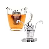 Dagly(TM) ステンレス鋼のロボット茶注入器はルーズリーフディフューザーストレーナーハーブスパイスカップ、グラスおかしいギフトをフィルター
