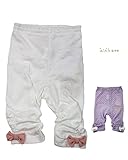 【子供服】 kids zoo (キッズズー) 裾りぼん付パターンメッシュレギンス 70cm～95cm W45111