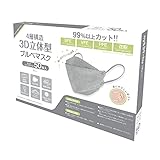 KT kf94　マスク 50枚入り 使い捨て 不織布 4層 カラー 99%カット 大人用 立体構造 男女兼用 飛沫防止 (グレー) [並行輸