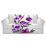 ブランケットウルトラソフトFuzzy 4サイズ！DIANOCHEデザインからby Julia Di Sano Pocketful PosiesパープルホームDecor Unique Designer芸