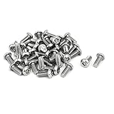 uxcell トルクスタンパースクリュー ボタンヘッド タンパーねじ 5ローブ 304ステンレス鋼 40本入り M4x10mm