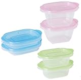 【離乳食保存容器】　日本製　ふたをしたままチンできる　離乳食保存容器トライアルセット（S：40ml×2個、M：80ml×2個、L：120ml×2個）