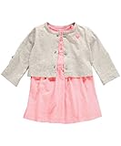 カーターズ carter's baby line 半袖ワンピース&カーディガンセット 6ヶ月 ボーダー ハート ピンク グレー 綿 121C822 【並行輸入品】