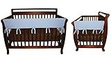 CribWrap Crib Wrap 3PC Rail Cover Set By Trend Lab - 1- 51 Front Rail Cover, 2- 27 Side Rail Covers,