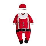 (レビリア)LEVILIA クリスマス ベビー服 ロンパース オールインワン カバーオール 帽子付き 可愛い連体服