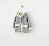 vivisclassic コート子供 おしゃれ 女の子　ベビー服　長袖 キッズコート 子供服 キッズ服 女の子 アウター 春秋冬服 通園 通学 全3色 (90cm, グレー)