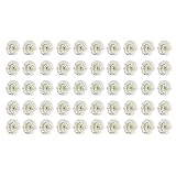 Kesoto 約50個　ローズ　フラワーヘッド　人工シルク　花　DIY　結婚式　パーティー　装飾　バラ　多色選べる - 白