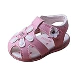 Tovadoo サンダル　子供靴　乳児靴　ベビーシューズ　マジックテープ　花飾り　PUレザー　滑り止め　履きやすい　履き心地良い　可愛い　おしゃれ　通園 通学　遊園地　シンプル　カジュアル　キッズ　女