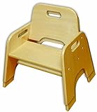 ECR4Kids Stackable Hardwood Toddler Chair, 8', Natural, 2-Pack [並行輸入品]
