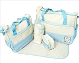 5 Piece Baby Changing Bag - Various Colours (Light Blue)