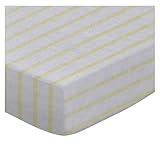SheetWorld C-YP-FD C-YP-FD Crib / Toddler Sheet - Yellow Stripes Jersey Knit - 28 inches x 52 inches