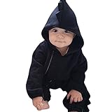 Karchi ベビー用 ロンパース　恐竜デザイン　赤ちゃん0歳　1歳　女の子　男の子　人気 　2017 肌着 　新生児 赤ちゃん少女 可愛いニット 出産祝い (90, 黒)