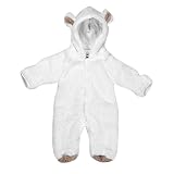 Toraway新生児幼児乳児赤ちゃん男の子女の子フリース冬ウサギBearロンパースジャンプスーツ カラー: ホワイト