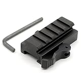 Trirock マウントベース 5スロット クイック着脱式 20mmレール対応 マウントレール QDレバー付き