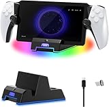 Lwuckbarrt PS Portal 用充電スタンド【新登場2in1】 PS5 Portal リモートプレーヤー 用 充電ドック 急速充電ドック 置くだけ充電可能 過充電防止 Portal コントローラー 充電スタンド 【LED 指示ランプ付】 Type-C式 充電ステーション 過充電保護 取付簡単 省スペース PS5 プレイステーション5用(ブラック)