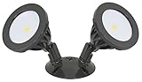 American Lighting ALV2-2H-DB LED Panorama Sunset Series Double Head COB Flood Light, 15.9-Watts, Dar