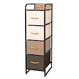 組立簡単！ 布張り カラー チェスト ４段 スリム NBC-602