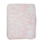 (カシウエア)kashwere ブランケット ダマスク Queen Damask Blanket DAMASK TWIN BLANKET クイーン PINK.WHITE [並行輸入品]