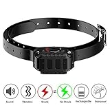PetFere カラースマート検出チップ媒体を吠える犬 樹皮襟 樹皮首輪大型犬67防水充電式樹皮 襟/大安全吠える犬 停止 Lサイズきい ブラック