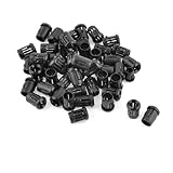 uxcell LEDランプホルダーケーシング　LEDランプソケット　シリンダーデザイン　5mm直径　ブラック　50個入り