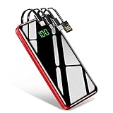 モバイルバッテリー 大容量 30000mAh【2024初登場 ４本ケーブル内蔵 & 4台同時充電】 バッテリー スマホ充電 携帯充電器 急速