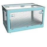 楽活 収納ボックス 収納ケース 28.2L大容量 おしゃれ 透明 ５面開き 蓋付き 扉付き 全方向から取り出せる 組み立て簡単便利 省スペー