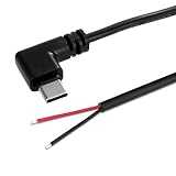 ZEPFJHE オス Type C - 2ピン延長コード USB C ピグテール 2ピン 電源ケーブル ライン 22AWG サポート 5V 3A 電子機器用