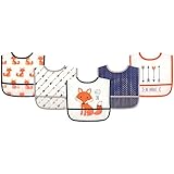 Hudson Baby (ハドソンベビー) Waterproof Bib with Crumb Catcher Pocket Hudson Baby ハドソンベビー ポケット付き 防水エプロン 5枚セ