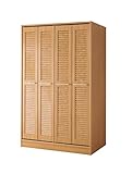 ルーバー折れ戸 ふとん収納庫 (ナチュラル)  幅120cm×奥行75cm×高さ200ｃｍ