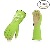 Vgo.ガーデニンググローブ 園芸作業手袋 女性用 1双入（Green Color，Size：L）
