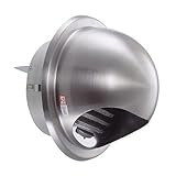 宇佐美工業:ステンレス丸型フード付ガラリ ダンパー付 型式:GN100SHD-HL