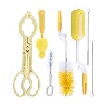 ベビー哺乳びんブラシ 哺乳びん清潔ブラシ ストロー ブラシ 哺乳びん 挟む Baby Bottle Brush Feeding Bottle Cleaning Brush Straw Brush Fe