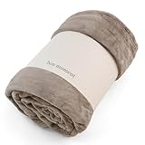 bon moment 毛布 伝説の毛布 シングル ボリューム マイクロファイバー 洗える／ボンモマン (グレージュ, シングル(W140×H200), ボリューム)