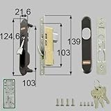 LIXIL メンテナンス 部品 穂高2枚引戸召合内外錠セット[D1Y53]