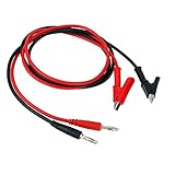 Yiteng　ワニ口 クリップ クランプ テスト プローブ ケーブル リード 15A 4mm バナナ プラグ 測定ケーブル