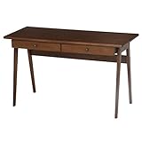 不二貿易 リビングデスク コロン 幅120cm ブラウン 10889