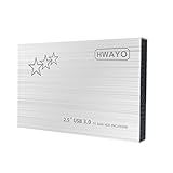 HWAYO 1TB 外付けハードドライブ ポータブル 2.5インチ ウルトラスリム HDDストレージ USB 3.0 PC ノートパソコン Mac Chromebook/Xbox One用 (シルバー)