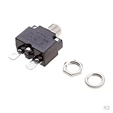 Dolity 回路ブレーカ　2個　熱過負荷　125VAC 250VAC 50VDC　プッシュボタン　10A　遮断器